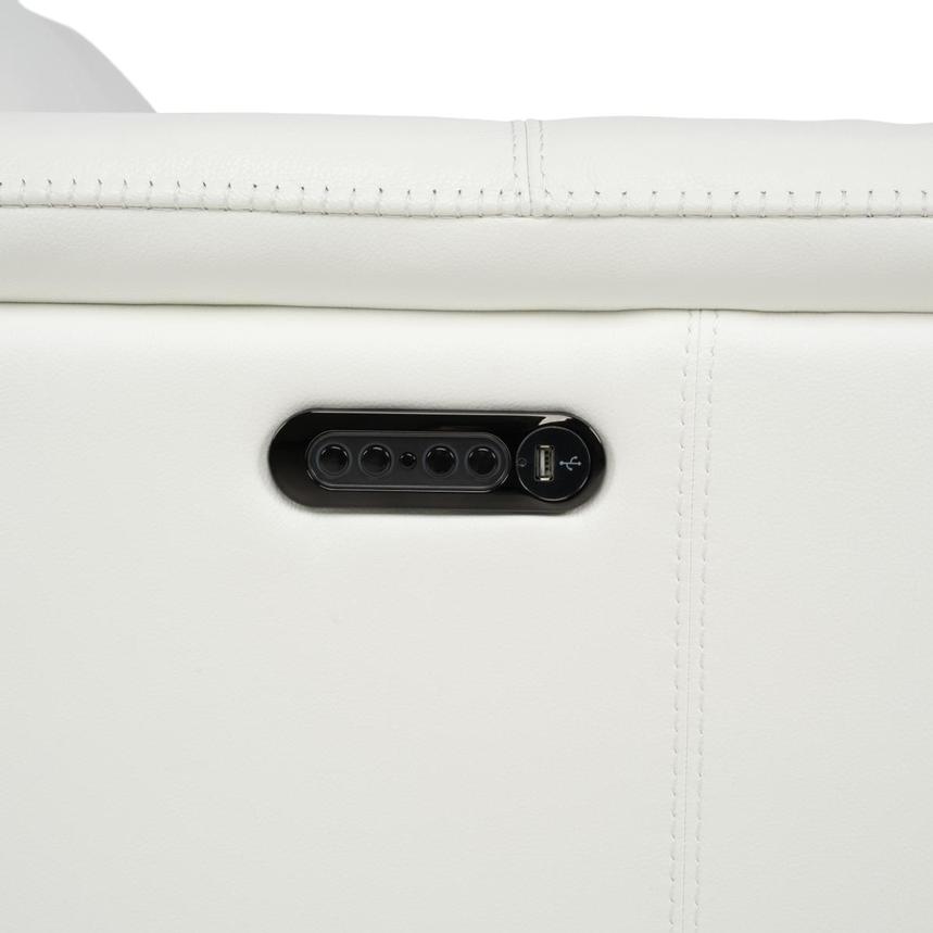 Davis 2.0 White Leather Power Reclining Sofa  alternate image, 10 of 11 images.