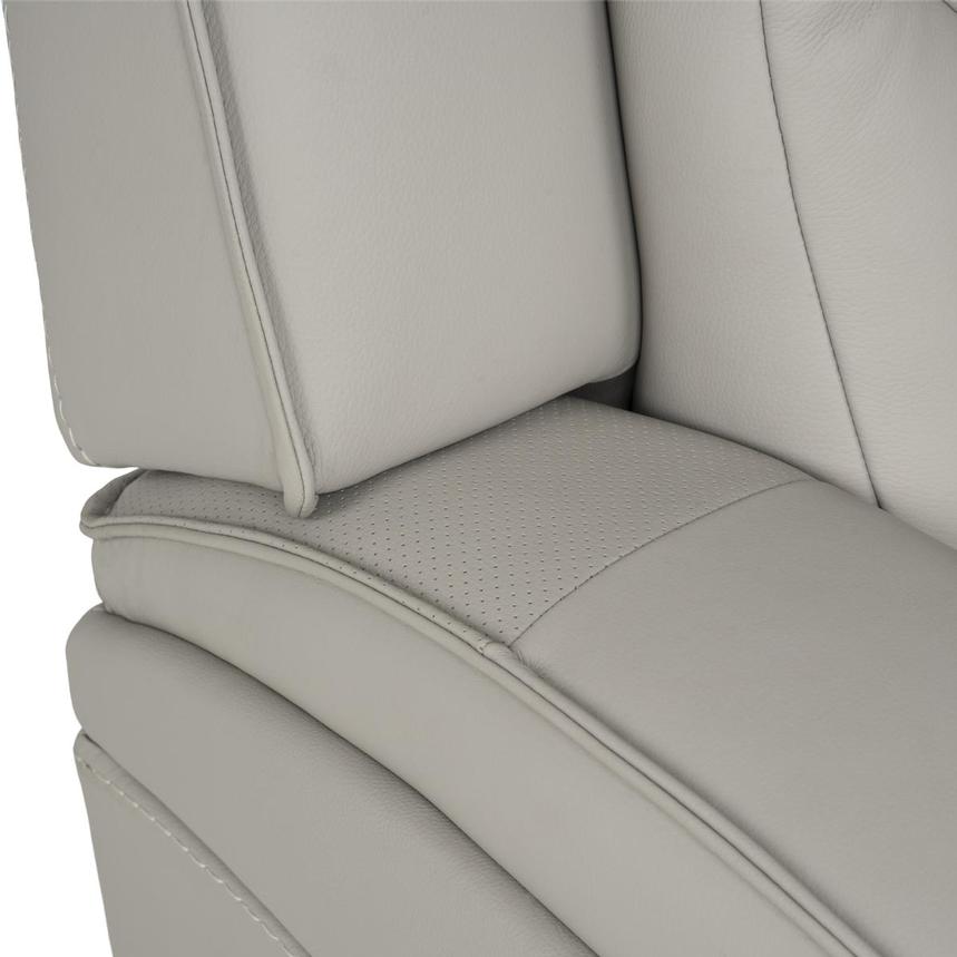 Kylo Light Gray Power Motion Leather Sofa w/Console alternate image, 13 of 19 images.