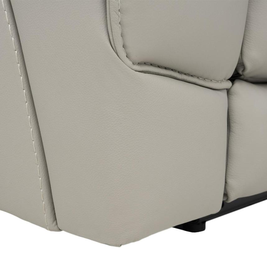 Kylo Light Gray Power Motion Leather Recliner alternate image, 13 of 16 images.