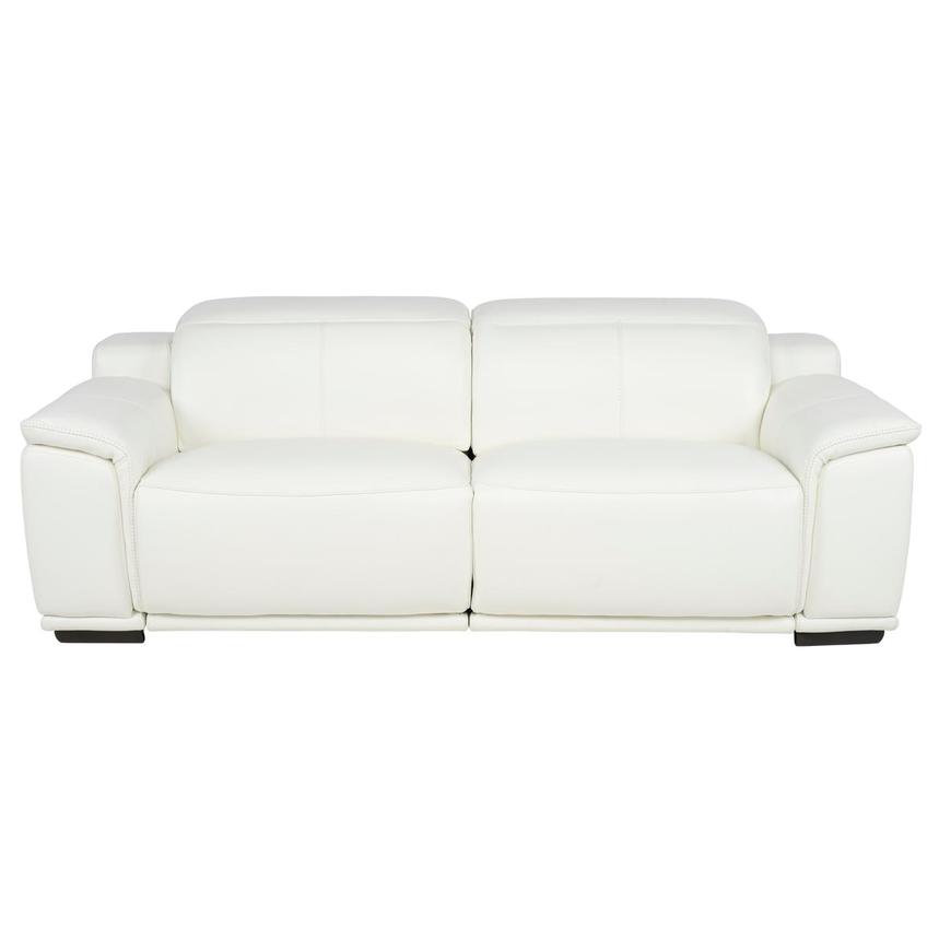Davis 2.0 White Leather Power Reclining Sofa main image, 1 of 12 images.
