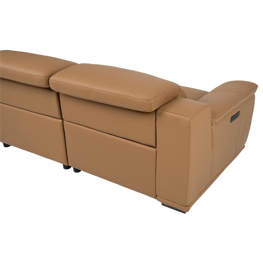 Davis 2.0 Tan Leather Power Reclining Sectional with 5PCS/3PWR alternate image, 5 of 11 images.