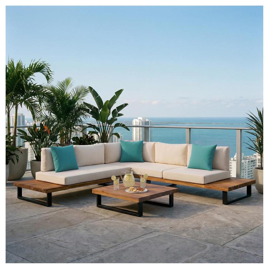 Bask Beige 3-Piece Patio Set alternate image, 3 of 14 images.