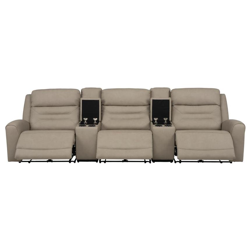 Solstice Home Theater Leather Seating with 5PCS/3PWR  alternate image, 2 of 11 images.