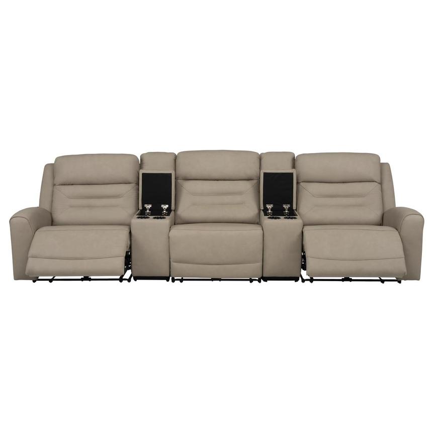 Solstice Home Theater Leather Seating with 5PCS/2PWR  alternate image, 2 of 11 images.