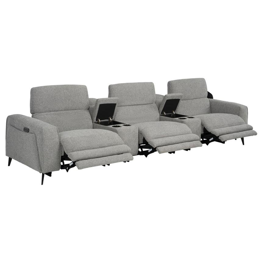 Luke Dark Gray Home Theater Seating with 5PCS/3PWR alternate image, 3 of 12 images.