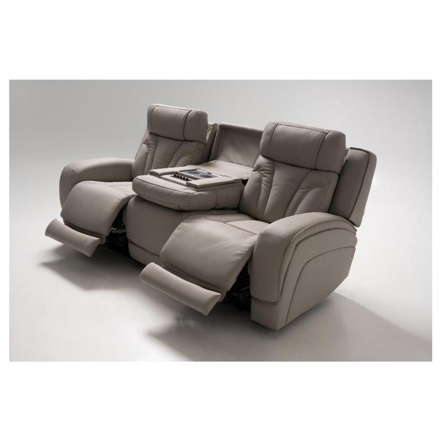 Kylo Light Gray Power Motion Leather Sofa  alternate image, 2 of 13 images.