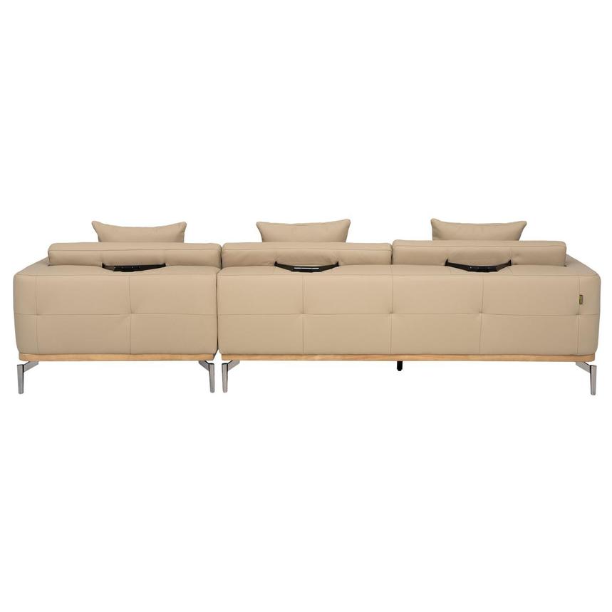 Nate Taupe Leather Corner Sofa w/Left Chaise alternate image, 5 of 12 images.