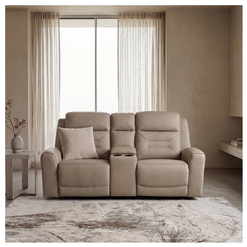 Solstice Leather Power Reclining Loveseat  alternate image, 2 of 13 images.