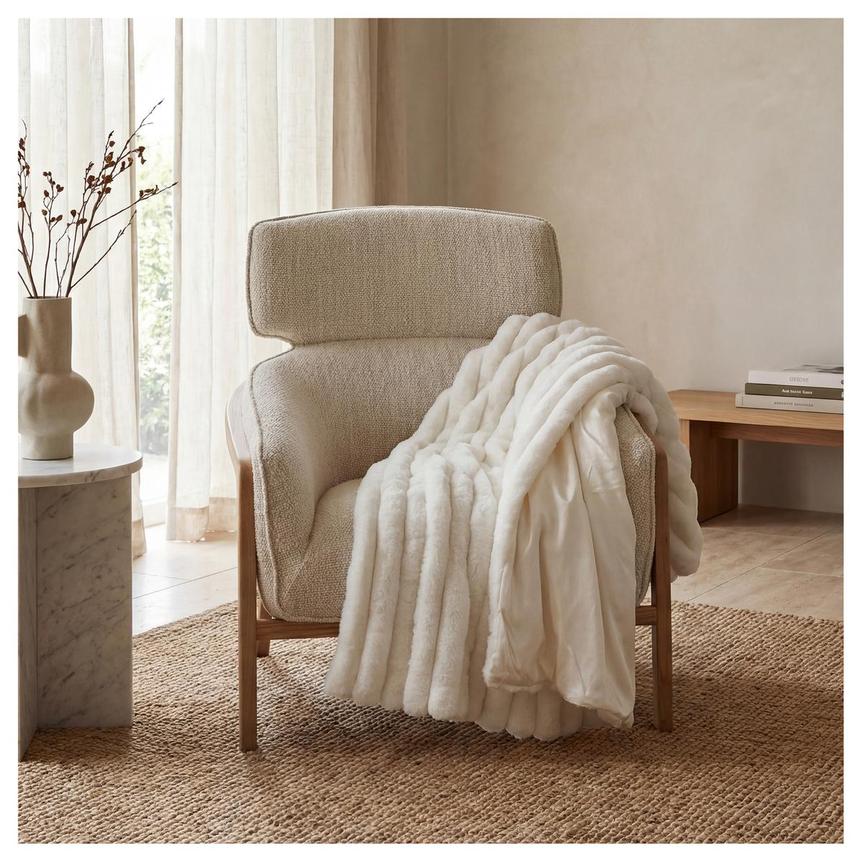 Welig White Throw  alternate image, 2 of 5 images.