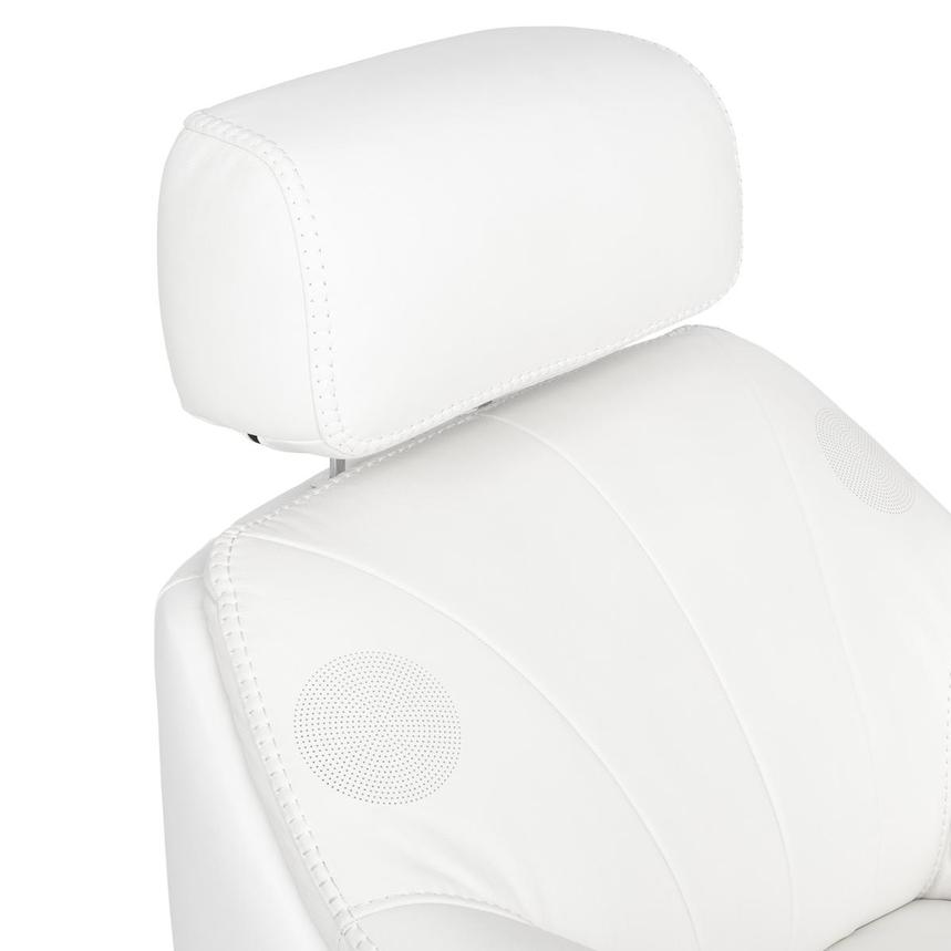 LuxTone White Leather Power Tilt Recliner alternate image, 10 of 14 images.
