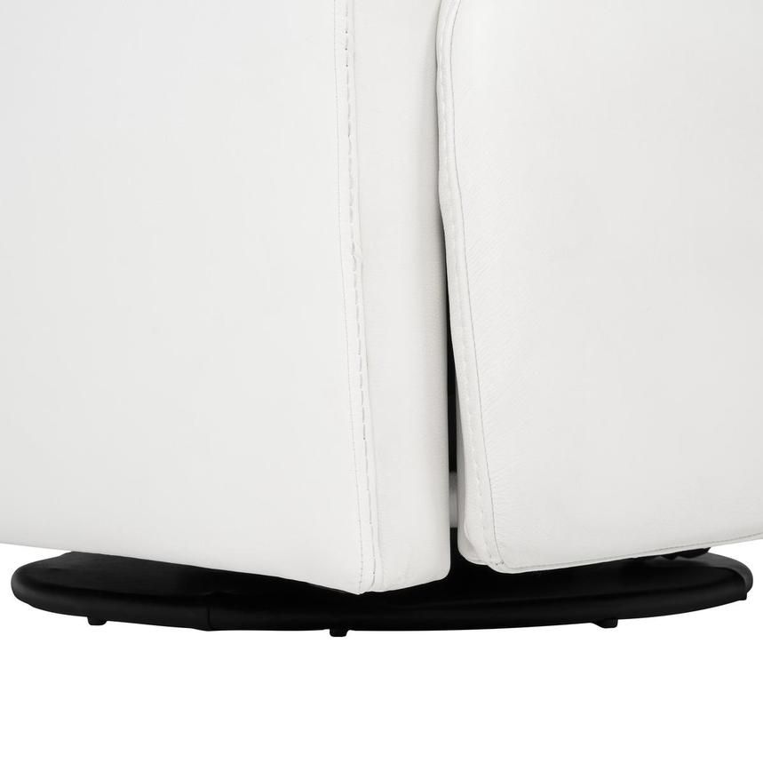 LuxTone White Leather Power Tilt Recliner  alternate image, 12 of 14 images.