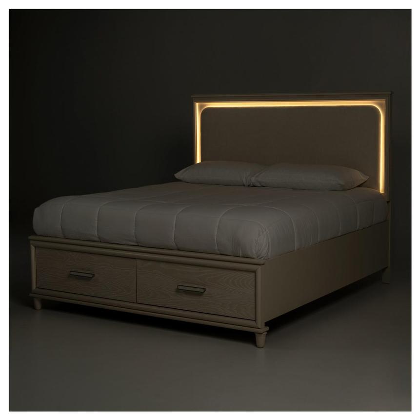 Magnolia Queen Storage Bed w/Light  alternate image, 5 of 12 images.