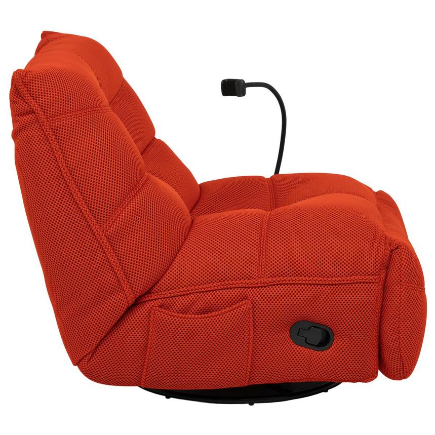 Wyatt Orange Swivel Glider Recliner alternate image, 6 of 13 images.