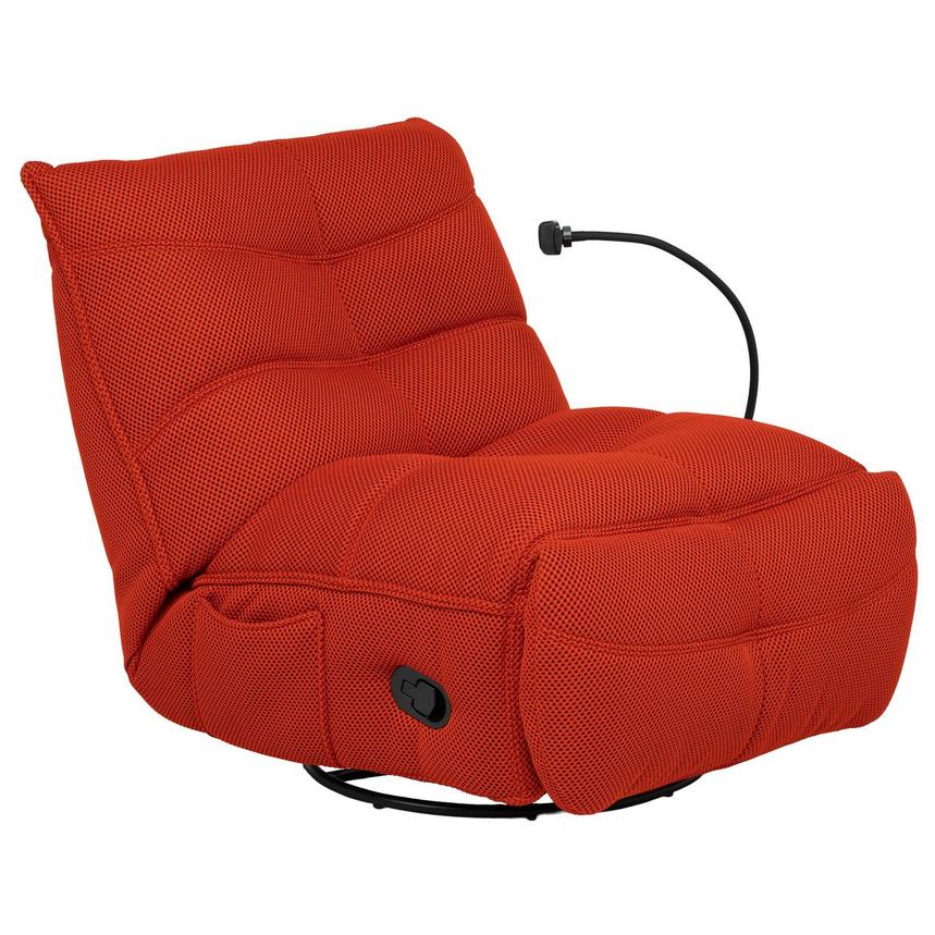 Wyatt Orange Swivel Glider Recliner main image, 1 of 13 images.