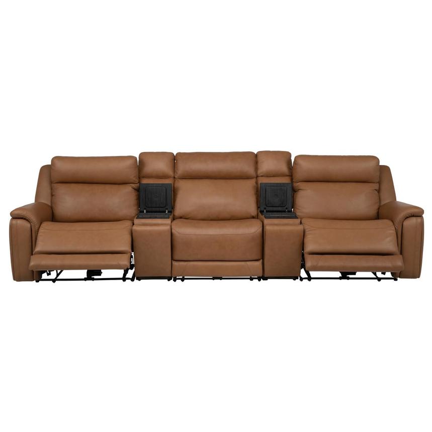 Venus  5PCS/2PWR Home Theater Leather Seating w/Beverage Cooler  alternate image, 3 of 16 images.