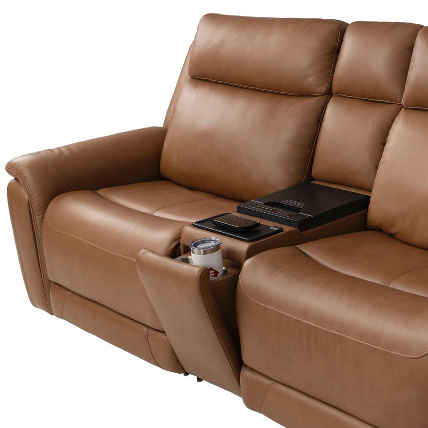Venus  7PCS/3PWR Leather Power Reclining Sectional w/Beverage Cooler  alternate image, 8 of 17 images.