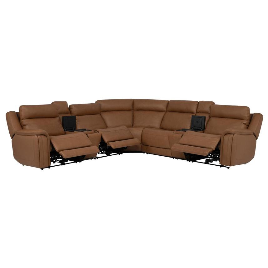 Venus  7PCS/3PWR Leather Power Reclining Sectional w/Beverage Cooler  alternate image, 3 of 17 images.