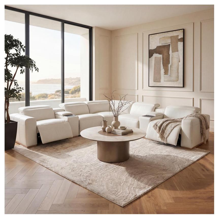 Galak Leather Power Reclining Sectional with 4PCS/2PWR  alternate image, 2 of 6 images.