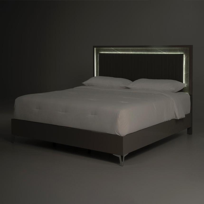Adel King Platform Bed w/Light alternate image, 3 of 9 images.