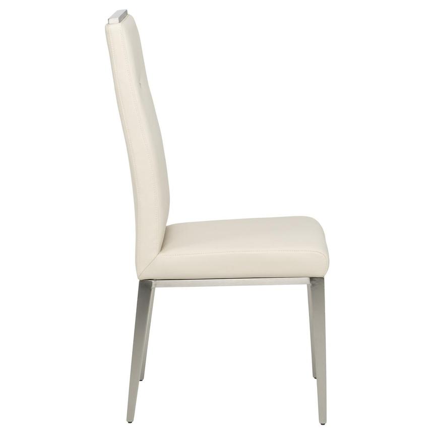 Celeste Cream Leather Side Chair  alternate image, 3 of 8 images.