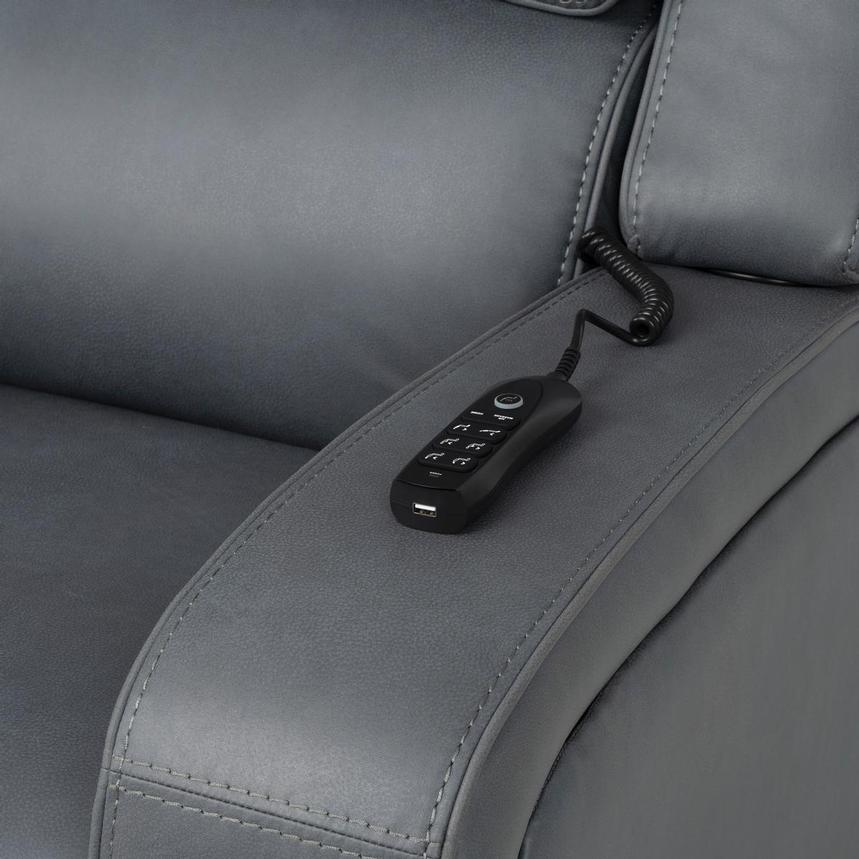 Mave Gray Power Reclining Loveseat  alternate image, 10 of 14 images.