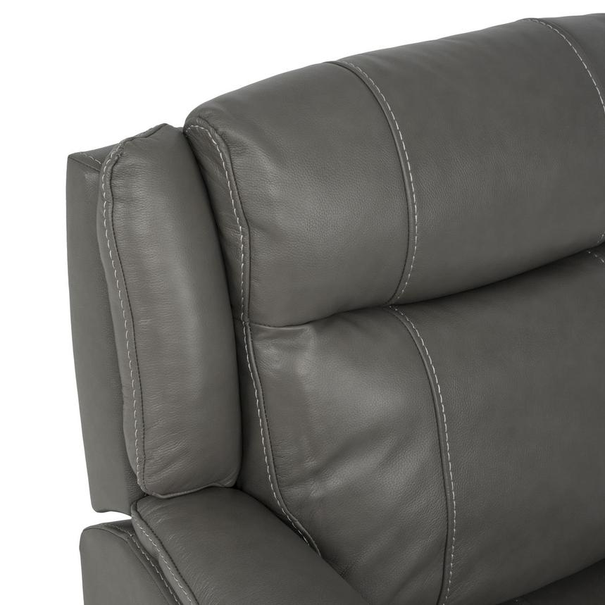 Samuel Dark Gray Leather Power Reclining Sectional with 6PCS/2PWR alternate image, 6 of 11 images.