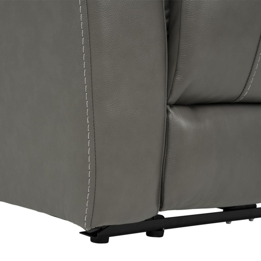 Samuel Dark Gray Leather Power Reclining Sectional with 5PCS/2PWR  alternate image, 8 of 9 images.