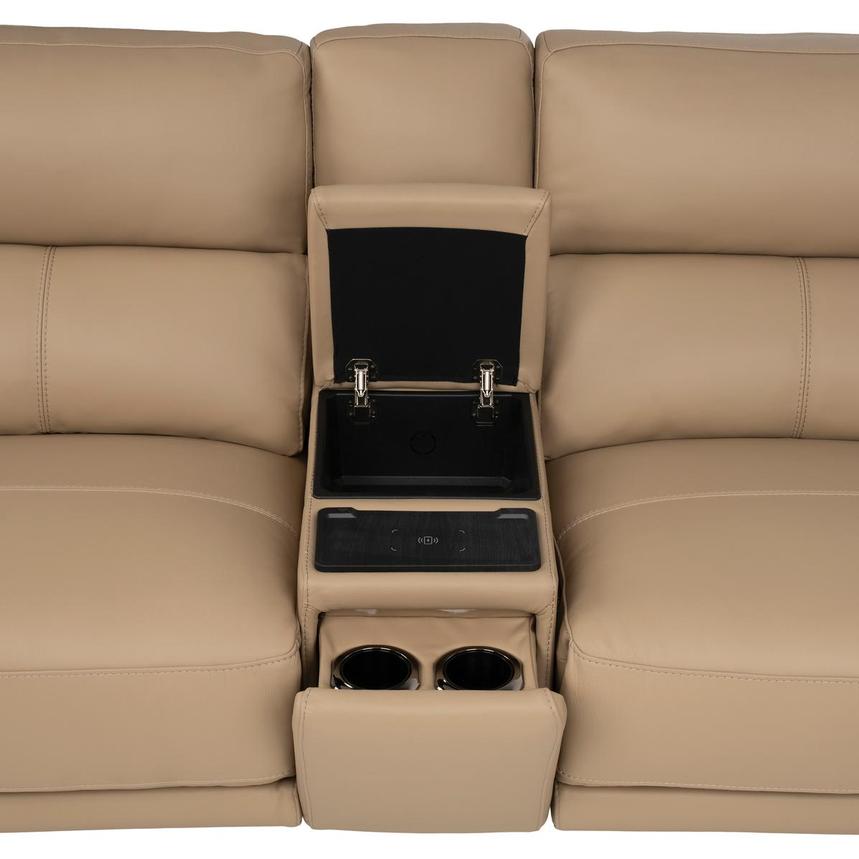 Granet Dark Cream Home Theater Leather Seating with 5PCS/2PWR alternate image, 10 of 17 images.