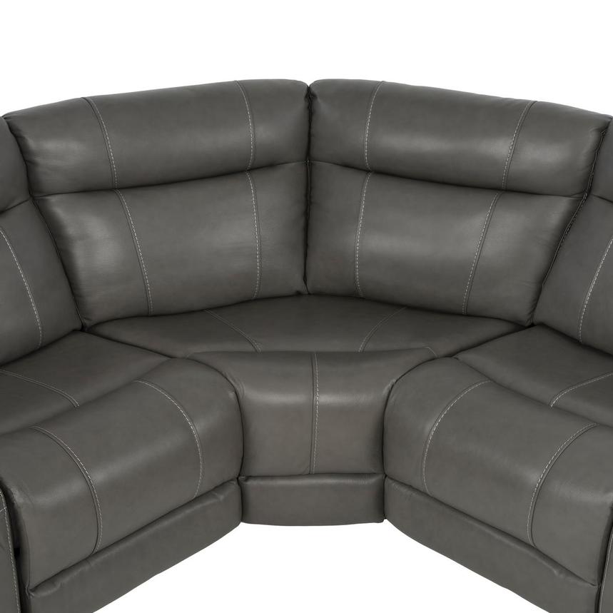 Samuel Dark Gray Leather Power Reclining Sectional with 7PCS/3PWR alternate image, 6 of 13 images.