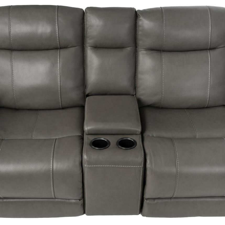 Samuel Dark Gray Home Theater Leather Seating with 5PCS/3PWR  alternate image, 8 of 10 images.