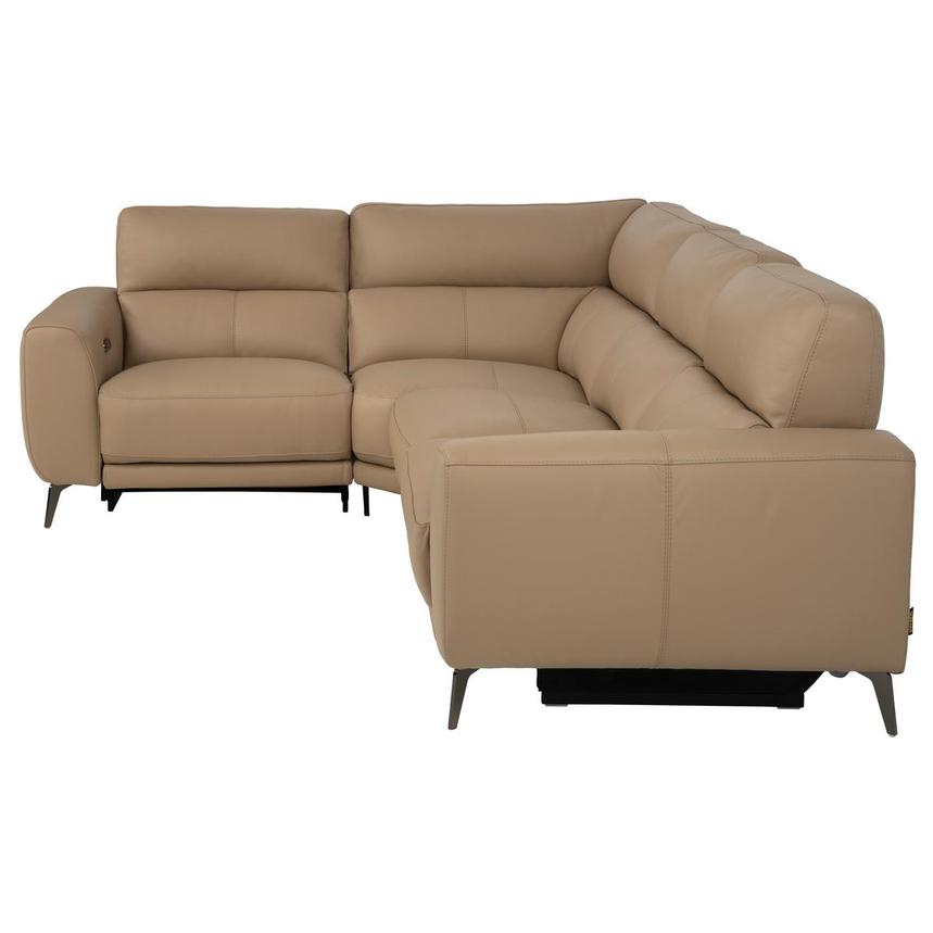 Granet Dark Cream Leather Power Reclining Sectional with 4PCS/2PWR alternate image, 5 of 13 images.