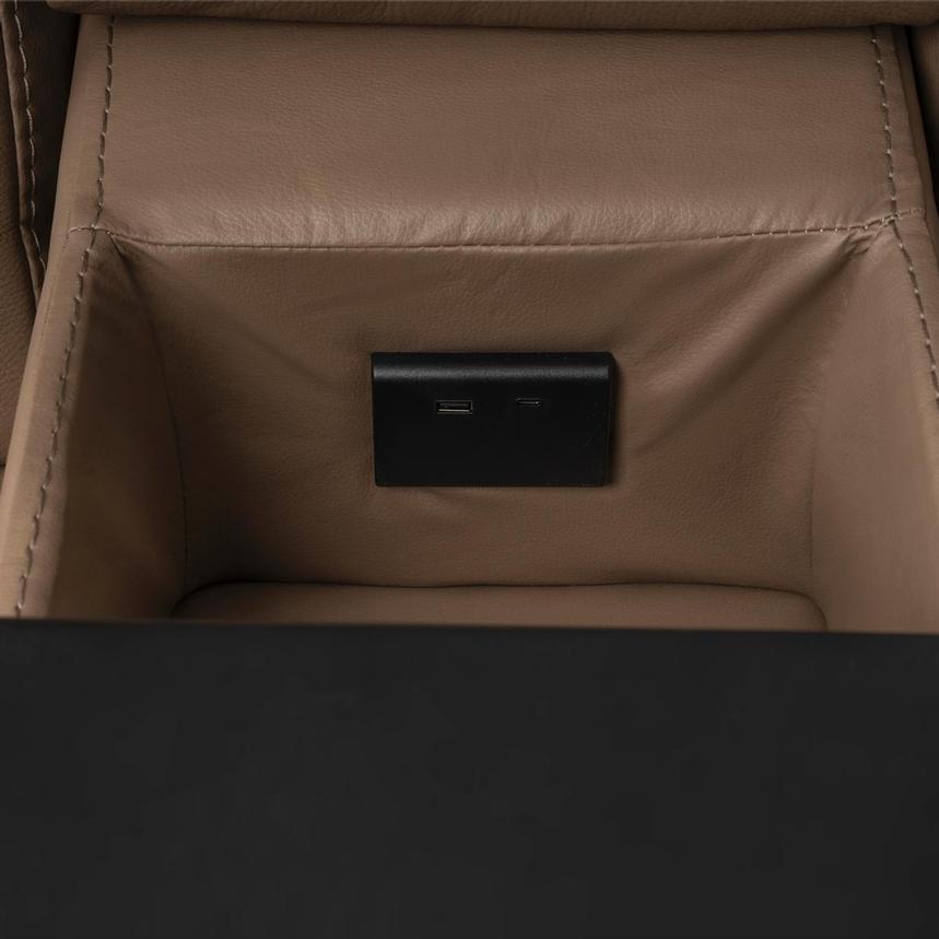 Galaxy Light Brown Leather Power Reclining Sectional with 6PCS/3PWR alternate image, 10 of 15 images.