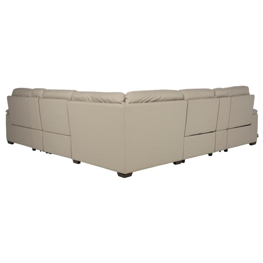 Volt Taupe Leather Power Reclining Sectional with 7PCS/3PWR alternate image, 5 of 11 images.