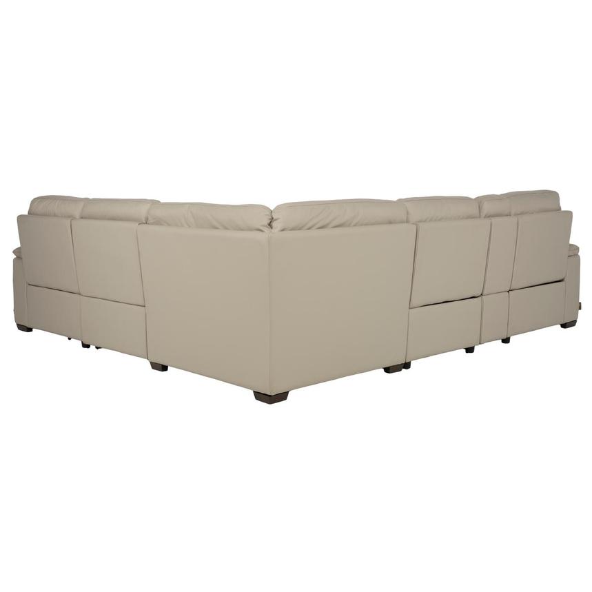 Volt Taupe Leather Power Reclining Sectional with 6PCS/2PWR alternate image, 5 of 11 images.