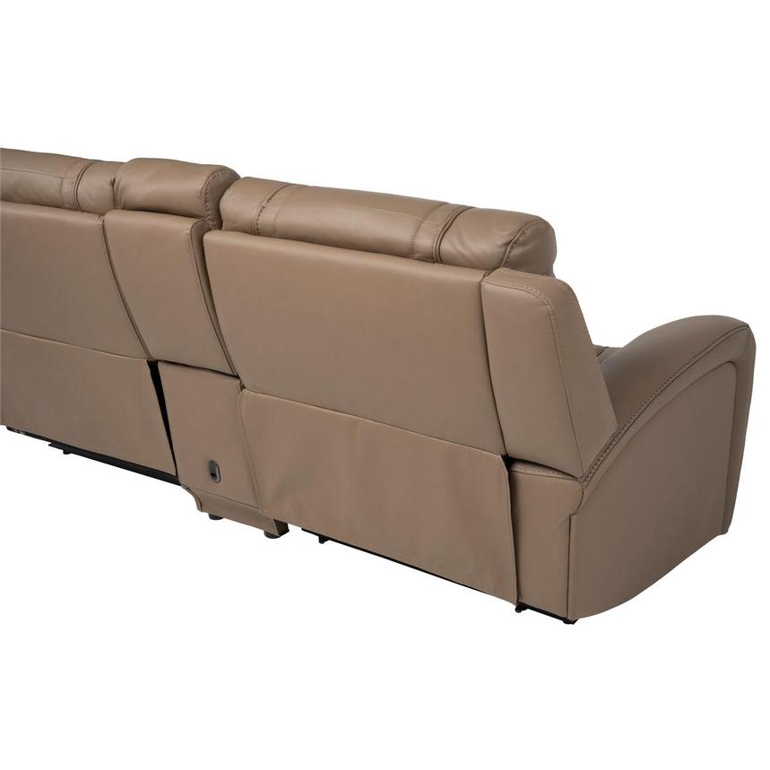 Galaxy Light Brown Home Theater Leather Seating with 5PCS/2PWR alternate image, 10 of 23 images.