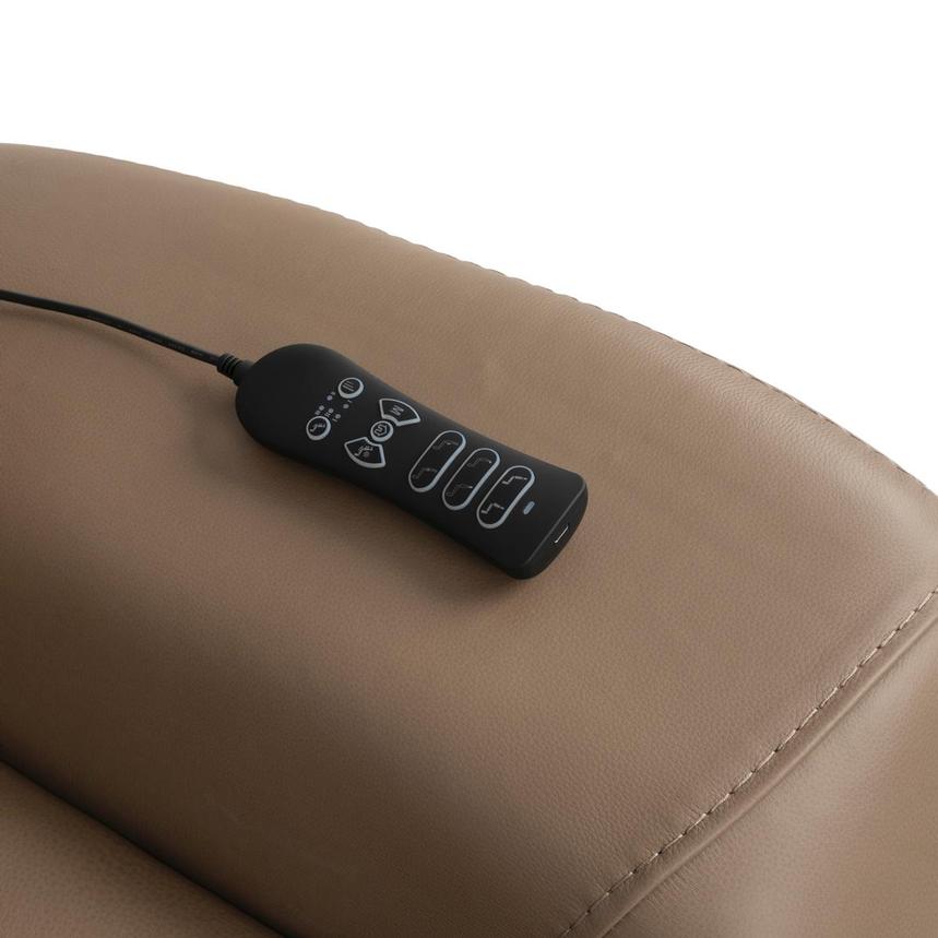 Galaxy Light Brown Leather Power Reclining Sectional with 7PCS/3PWR alternate image, 10 of 14 images.