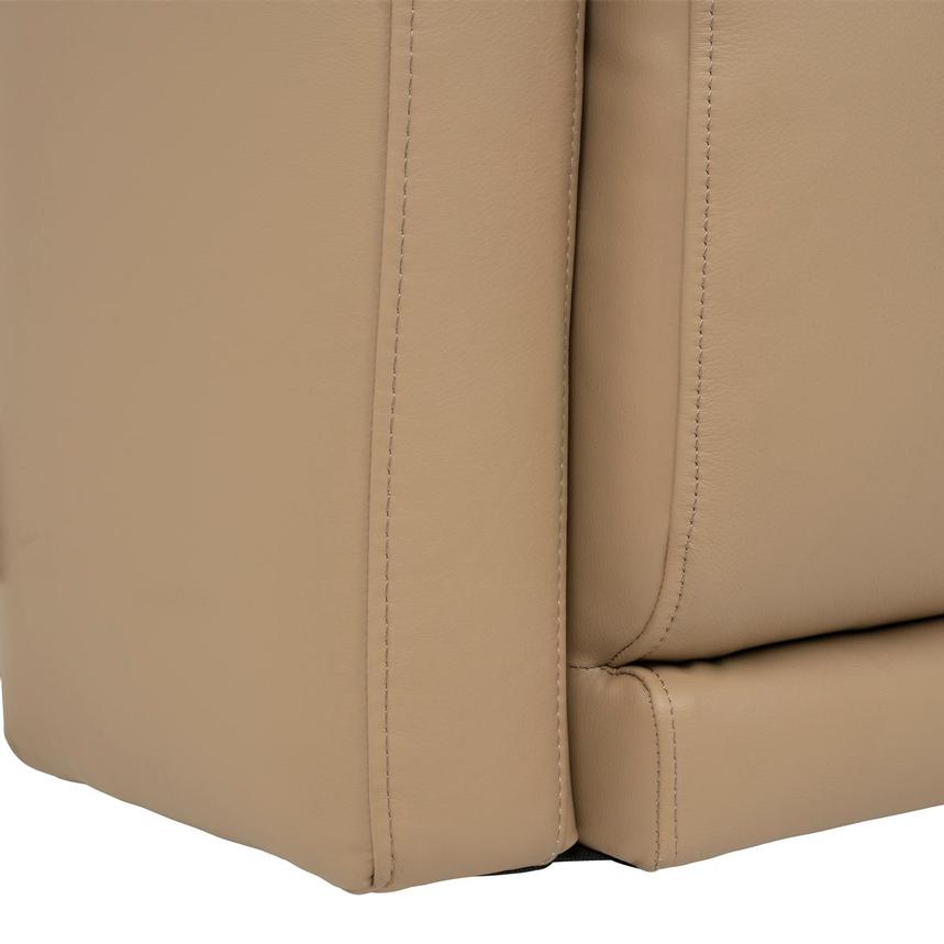 Carmello Dark Cream Leather Swivel Chair  alternate image, 10 of 12 images.