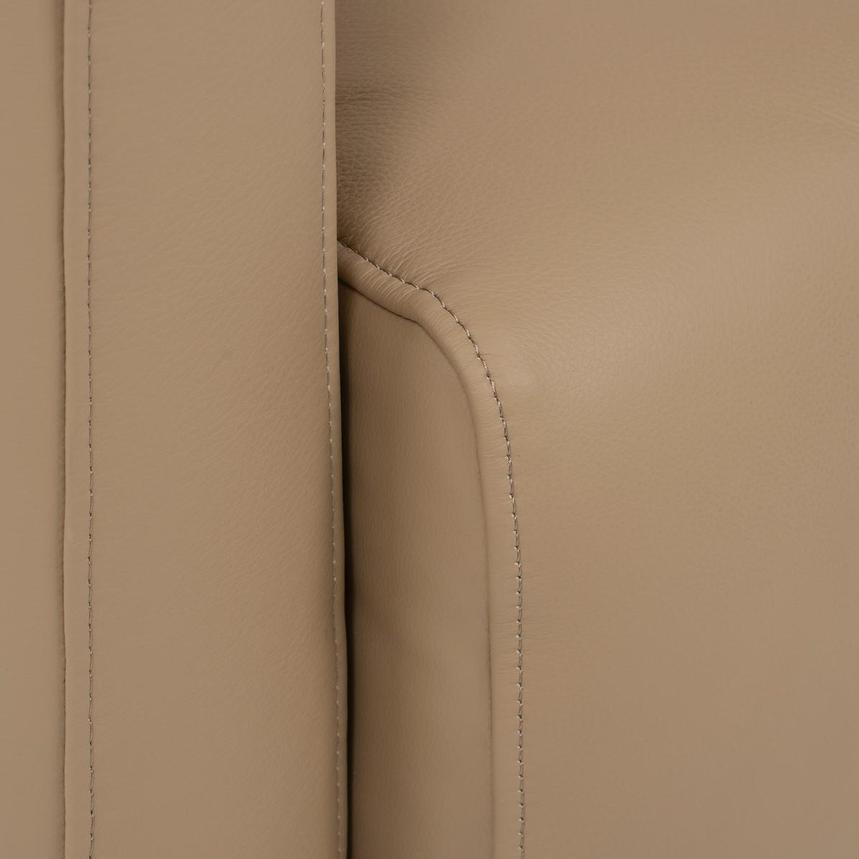 Carmello Dark Cream Leather Swivel Chair  alternate image, 10 of 11 images.