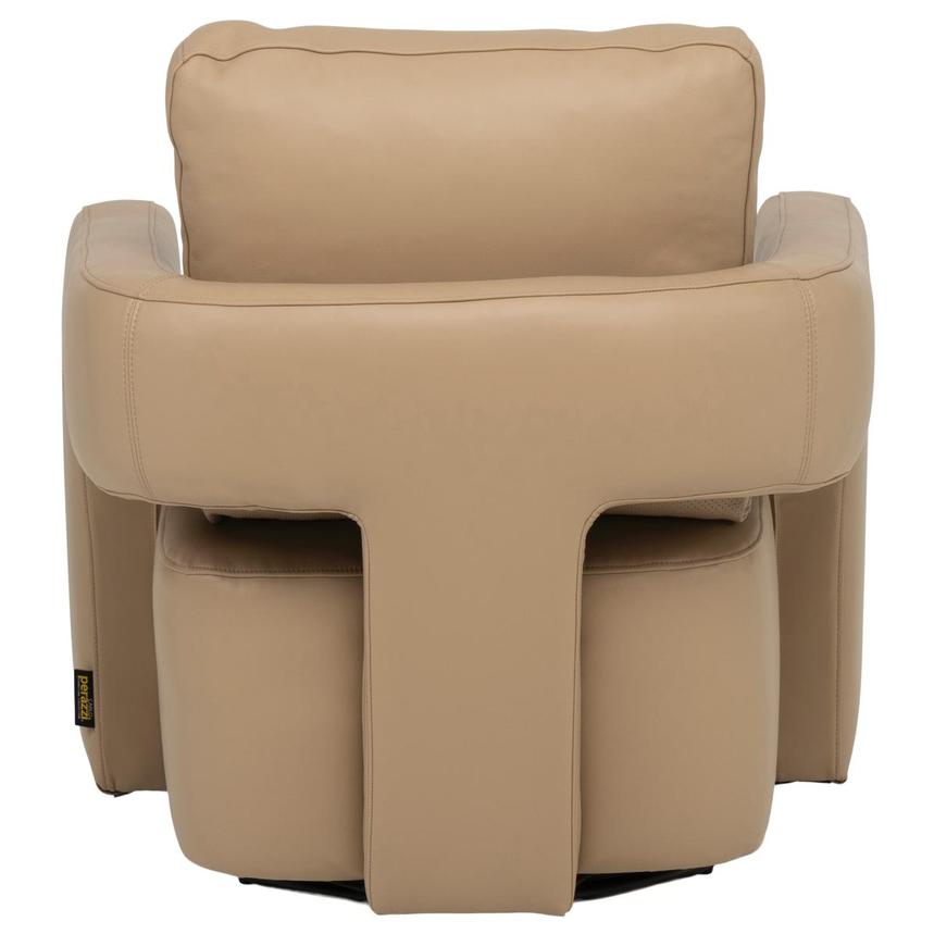 Carmello Dark Cream Leather Swivel Chair  alternate image, 5 of 11 images.