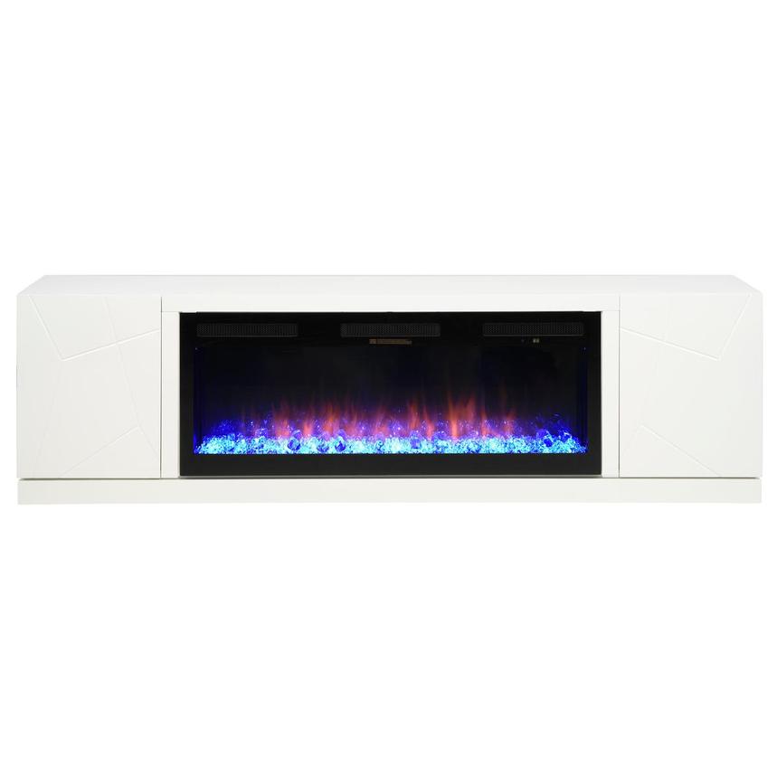 Tessa White Electric Fireplace w/Light alternate image, 3 of 11 images.
