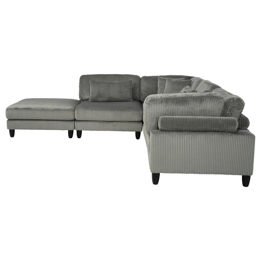 Cape Gray Sectional Sofa w/Ottoman alternate image, 3 of 12 images.