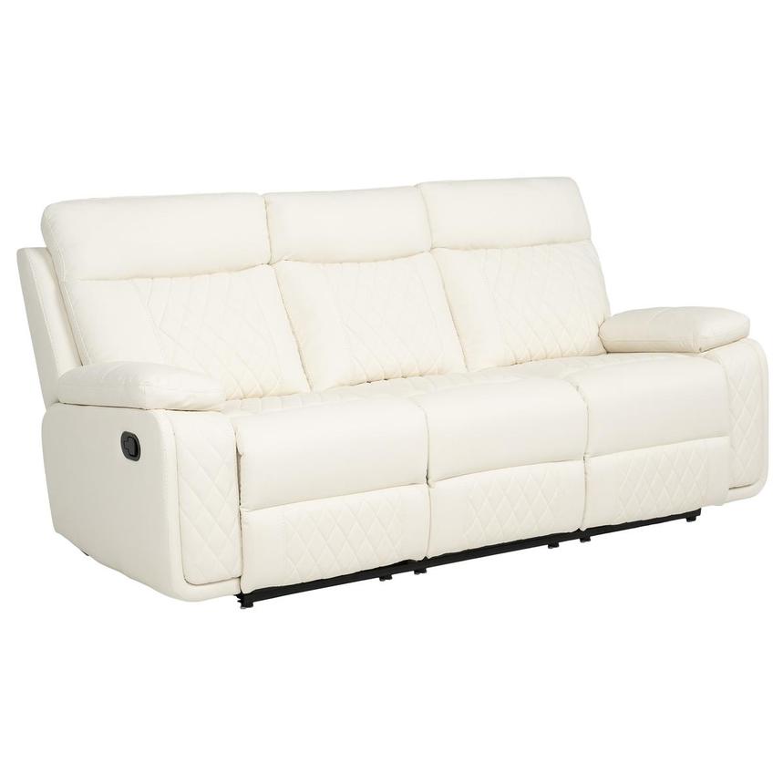 Maddox White Reclining Sofa  alternate image, 3 of 9 images.