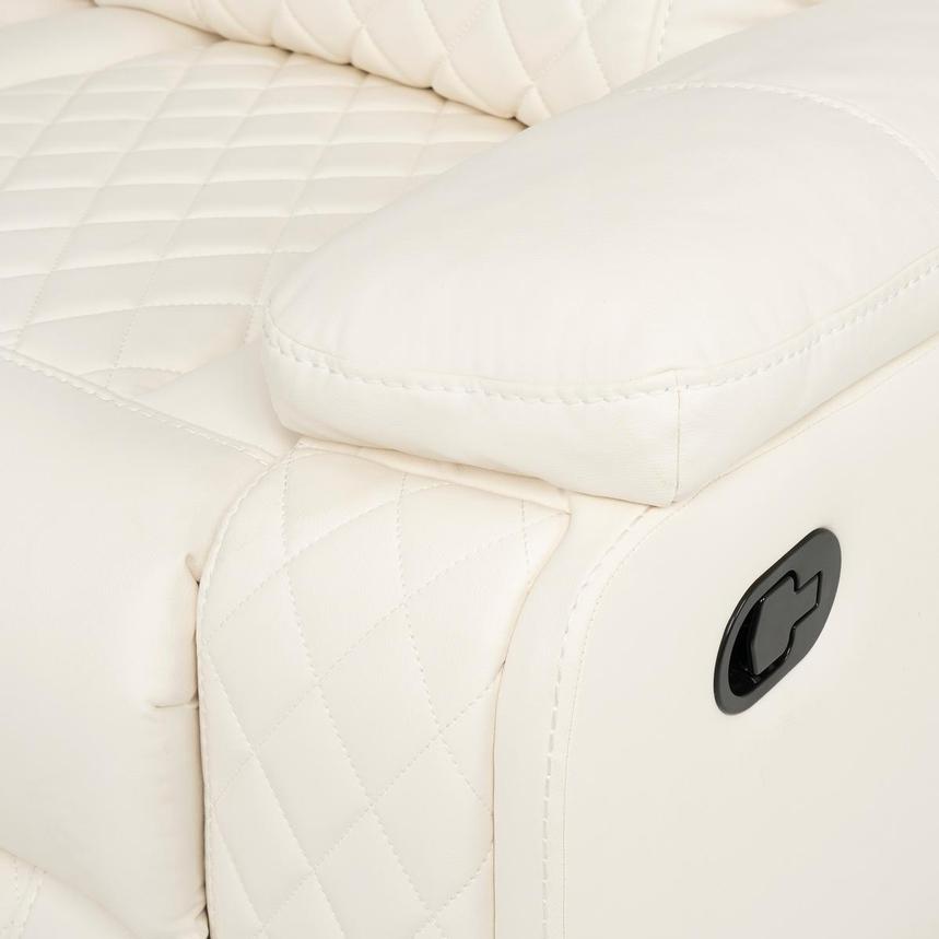 Maddox White Reclining Sofa  alternate image, 8 of 9 images.
