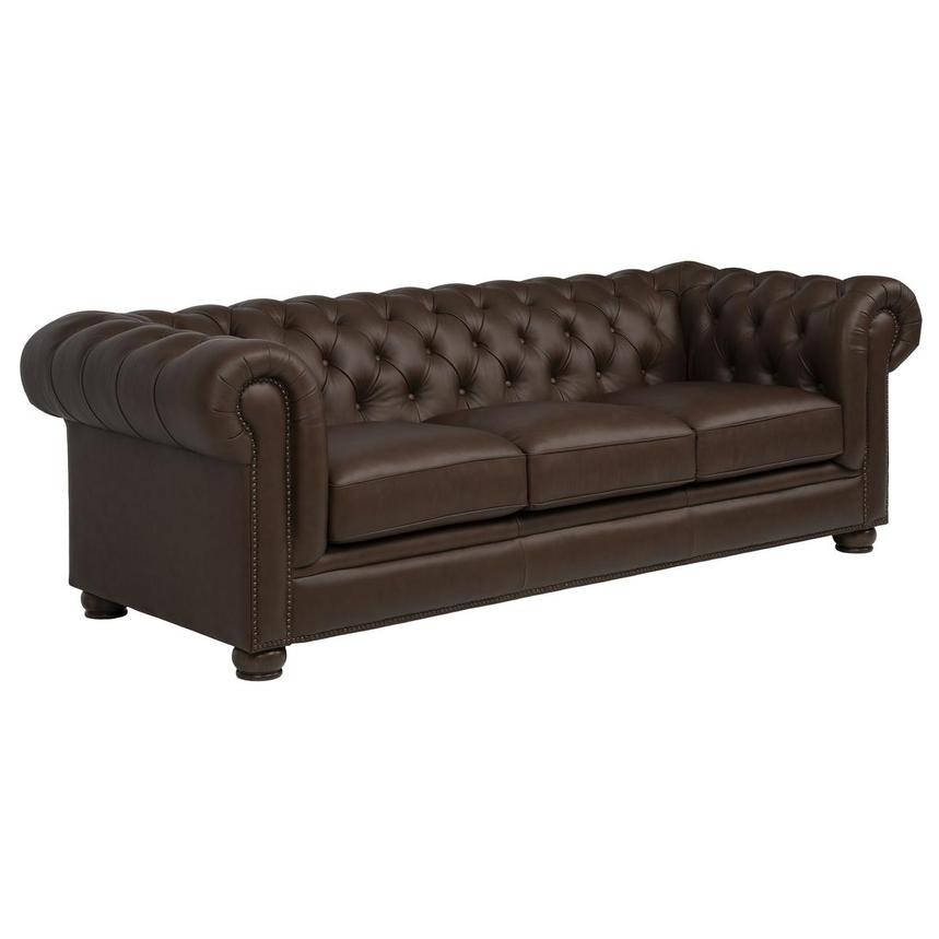 Regency Leather Sofa alternate image, 3 of 8 images.