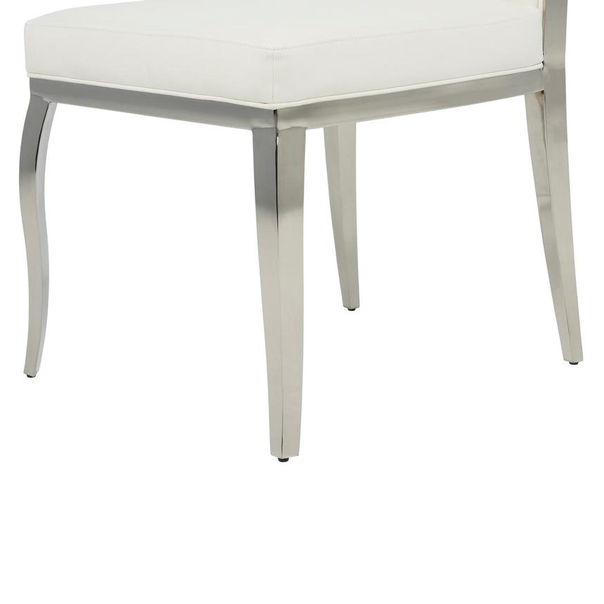 Savoy White Polished Side Chair alternate image, 8 of 8 images.