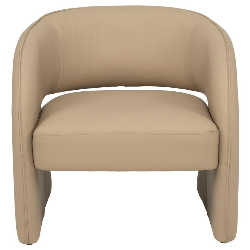 Emerson Taupe Leather Accent Chair alternate image, 3 of 9 images.