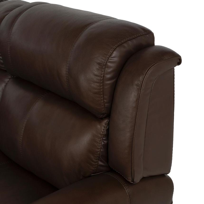 Bruno Brown Leather Power Reclining Sectional with 6PCS/3PWR  alternate image, 10 of 14 images.