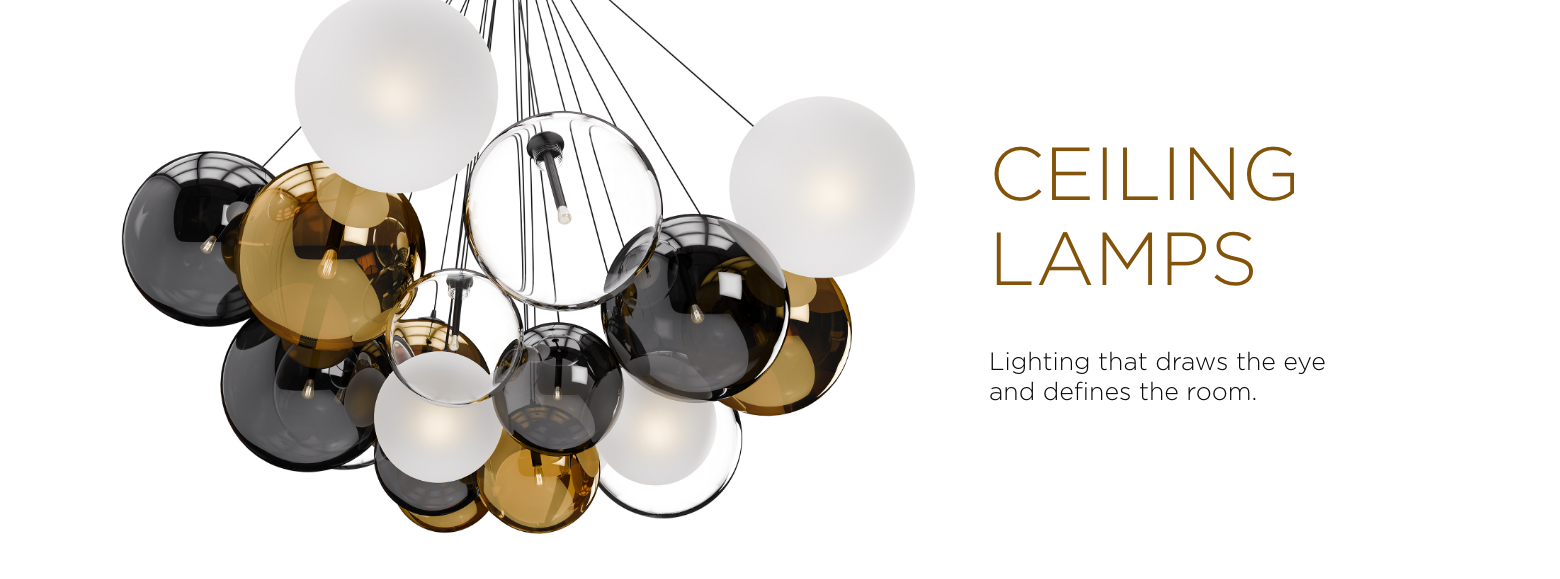 Ceiling Lamps. Lighting that draws the eye and defines the room.