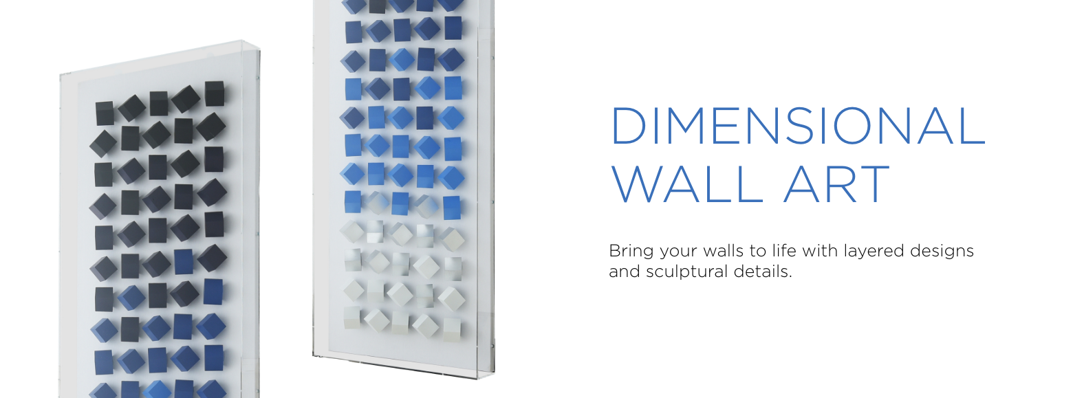 Dimensional Wall Art. Bring your walls to life with layered designs and sculptural details.