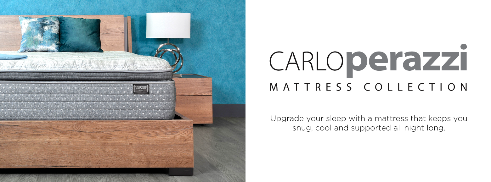 Carlo Perazzi mattress collection. Upgrade your sleep with a mattress that keeps you snug, cool and supported all night long.